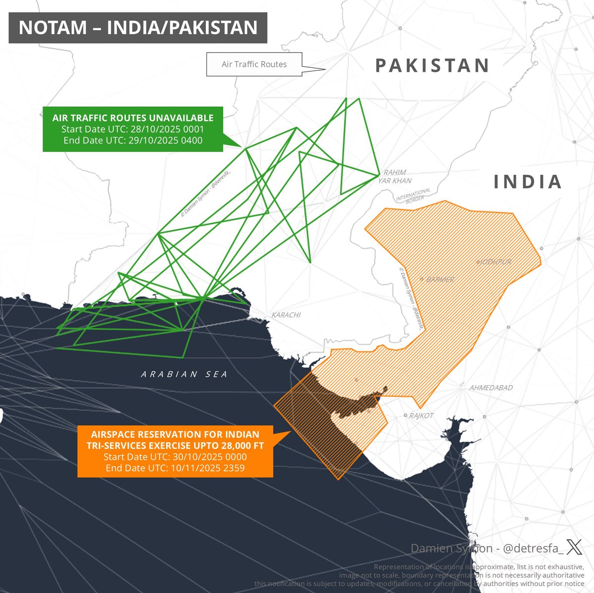 Notam Map India Recent NOTAM Developments at the India-Pakistan Border – AssamTouch समाचार